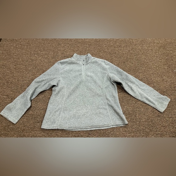 EUC Womens Swiss Alps XL soft Gray Quarter-Zip Pullover LS casual warm comfy top - Picture 1 of 3